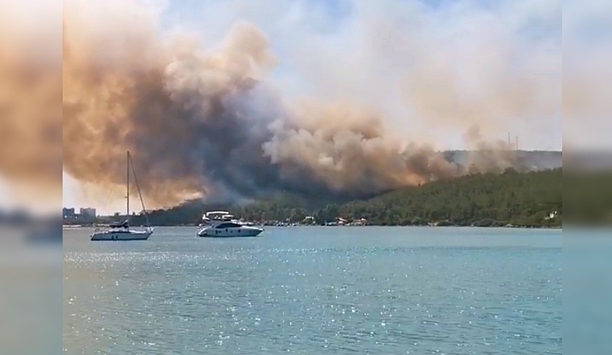 Лесные пожары добрались до турецкого Мармариса